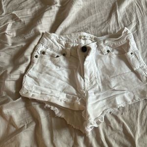 white jean shorts